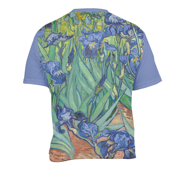 Irises (Van Gogh) Men's Crew Neck T Shirt Medium - Back