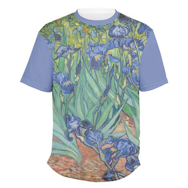Custom Irises (Van Gogh) Men's Crew T-Shirt - Small