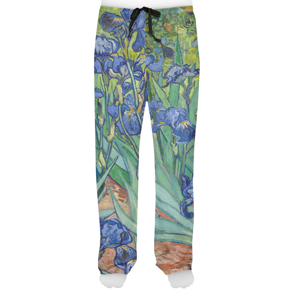 Irises (Van Gogh) Men's Pjs Front - on model