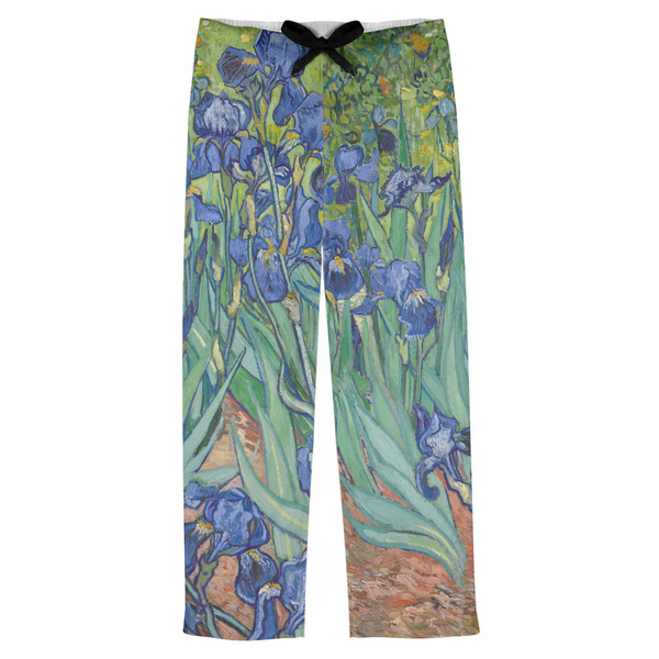 Custom Irises (Van Gogh) Mens Pajama Pants - L