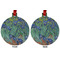Irises (Van Gogh) Metal Ball Ornament - Front and Back