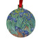 Irises (Van Gogh) Metal Ball Ornament - Front