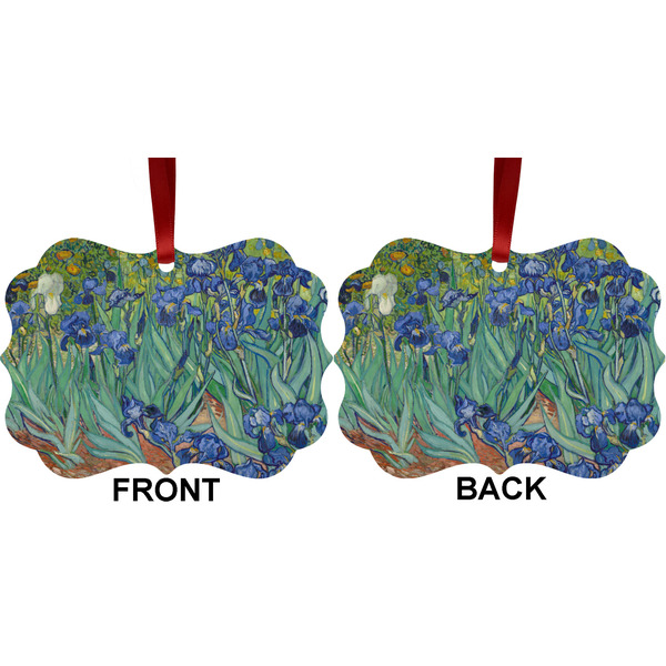 Irises (Van Gogh) Metal Benilux Ornament - Front and Back (APPROVAL)
