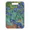 Irises (Van Gogh) Metal Luggage Tag - Front Without Strap