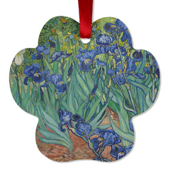 Irises (Van Gogh) Metal Paw Ornament - Double Sided
