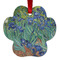 Irises (Van Gogh) Metal Paw Ornament - Front