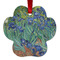 Irises (Van Gogh) Metal Paw Ornament - Double Sided