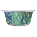 Irises (Van Gogh) Stainless Steel Dog Bowl - Large