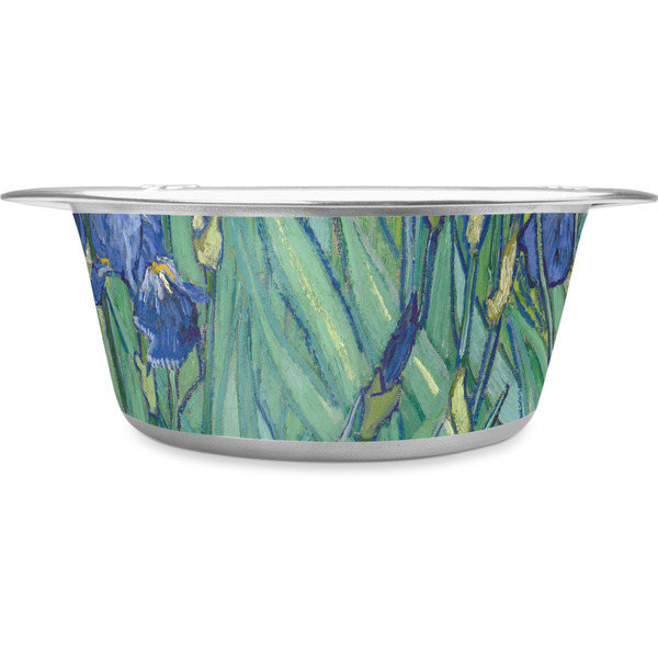 Custom Irises (Van Gogh) Stainless Steel Dog Bowl