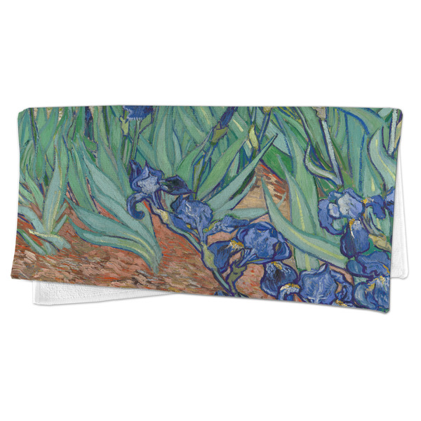 Irises (Van Gogh) Microfiber Dish Rag - FOLDED (half)