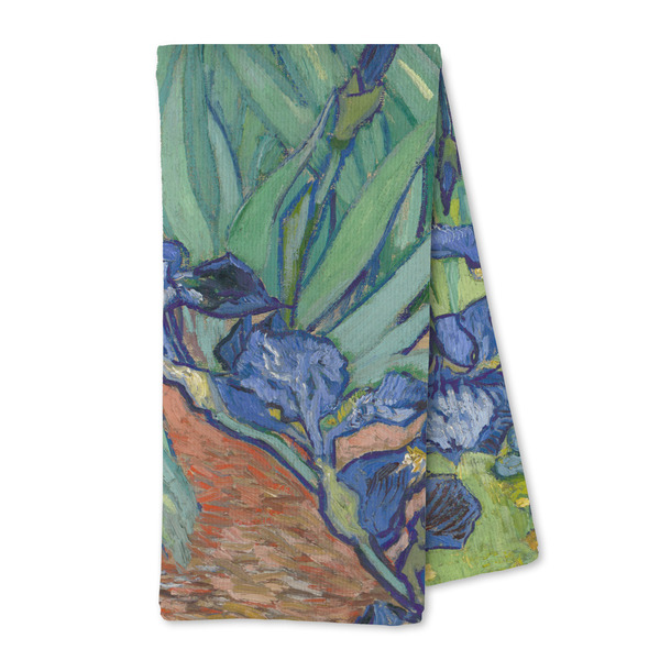 Custom Irises (Van Gogh) Kitchen Towel - Microfiber