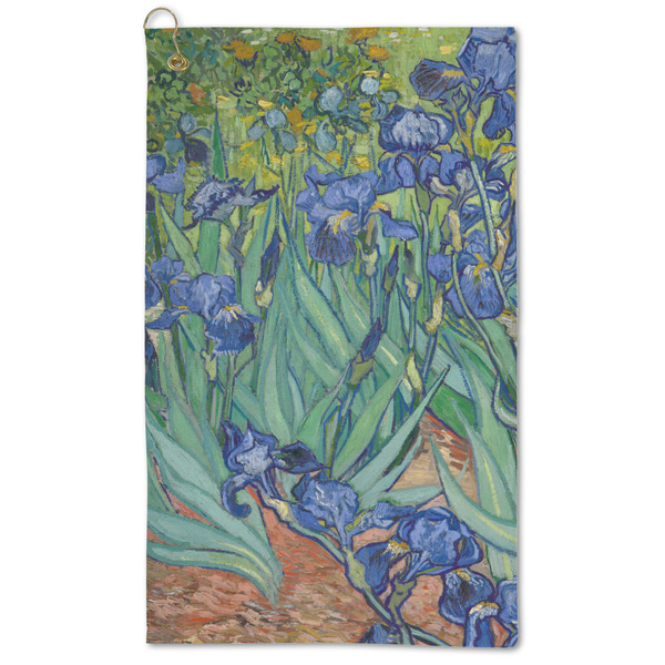 Custom Irises (Van Gogh) Microfiber Golf Towel - Large