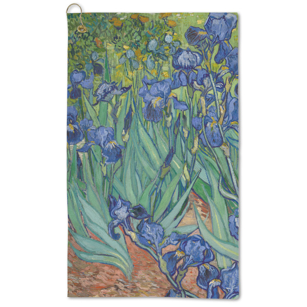 Custom Irises (Van Gogh) Microfiber Golf Towel - Large