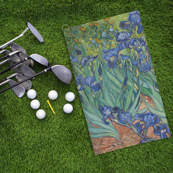 Irises (Van Gogh) Microfiber Golf Towels - LIFESTYLE