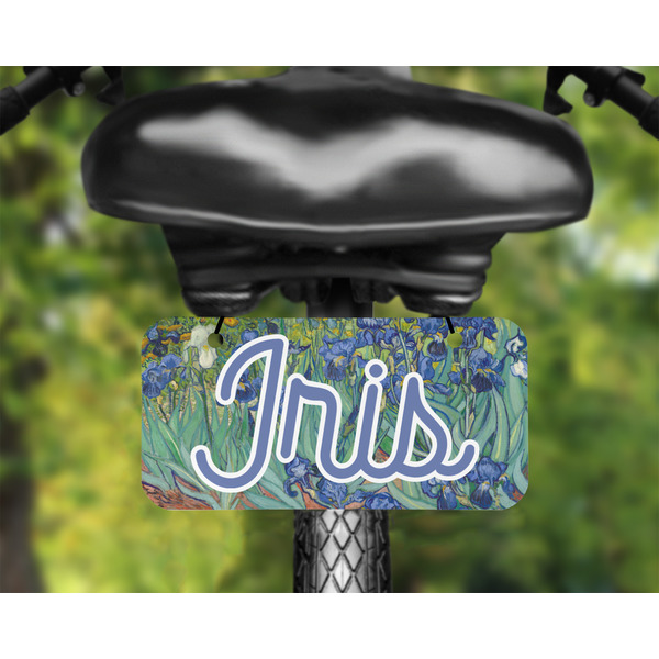 Irises (Van Gogh) Mini License Plate on Bicycle - LIFESTYLE Two holes