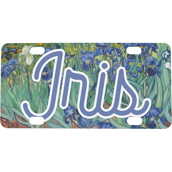 Custom Irises (Van Gogh) Mini / Bicycle License Plate (4 Holes)