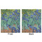 Irises (Van Gogh) Minky Blanket - 50"x60" - Double Sided - Front & Back