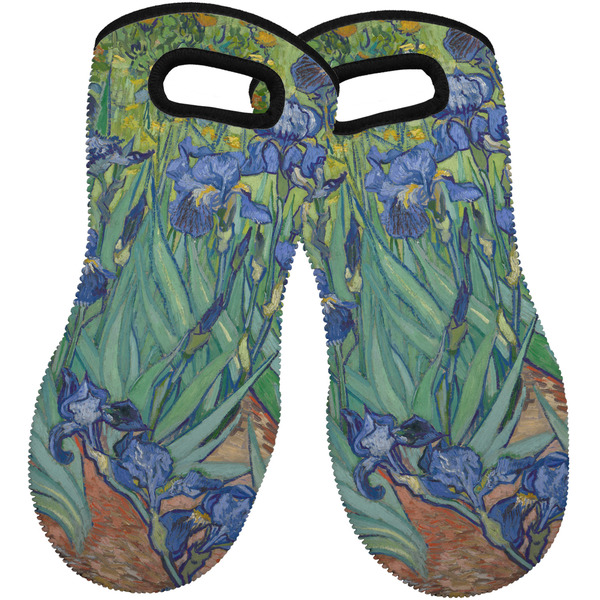 Custom Irises (Van Gogh) Neoprene Oven Mitts - Set of 2