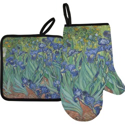 Irises (Van Gogh) Right Oven Mitt & Pot Holder Set