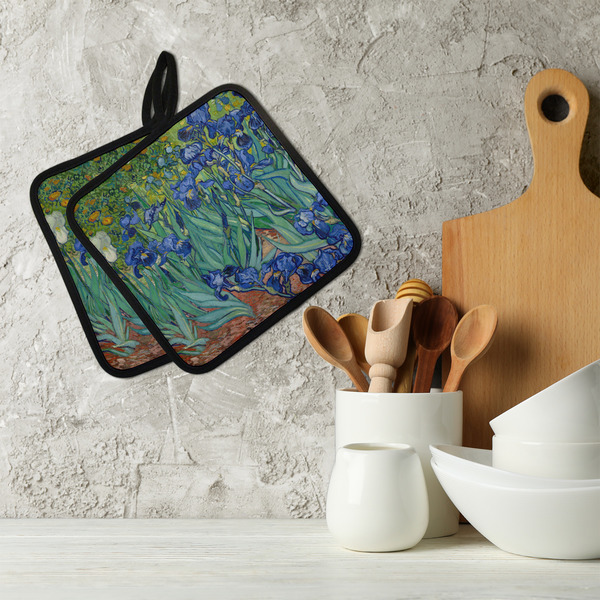Irises (Van Gogh) Neoprene Pot Holder - Set of 2  LIFESTYLE