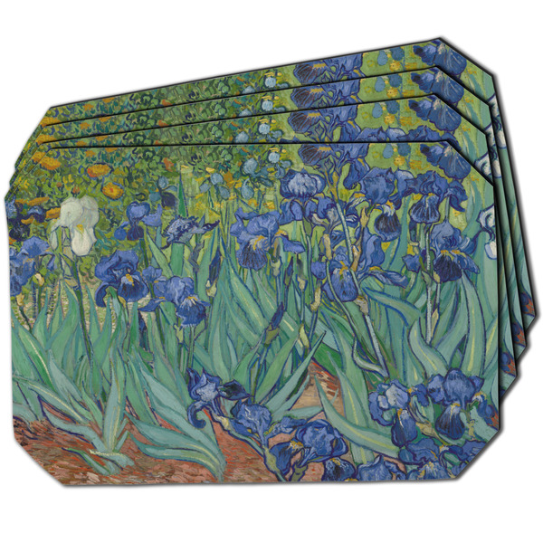 Custom Irises (Van Gogh) Dining Table Mat - Octagon