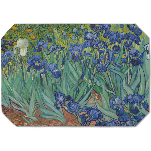 Custom Irises (Van Gogh) Dining Table Mat - Octagon (Single-Sided)
