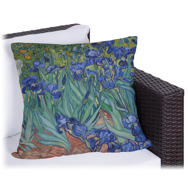 Custom Irises (Van Gogh) Outdoor Pillow - 20"