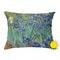 Irises (Van Gogh) Outdoor Throw Pillow (Rectangular - 12x16)
