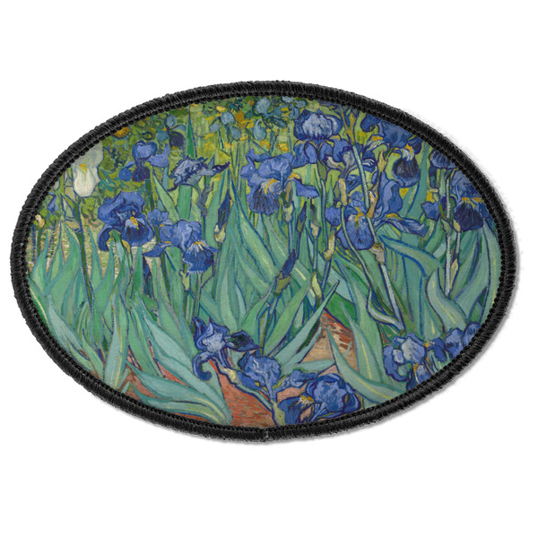 Custom Irises (Van Gogh) Iron On Oval Patch
