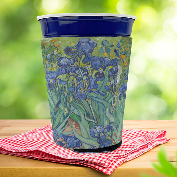 Irises (Van Gogh) Party Cup Sleeves - with bottom - Lifestyle