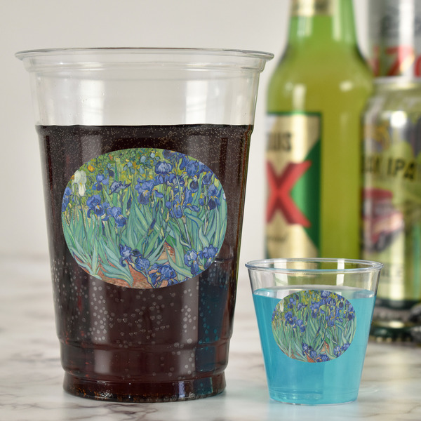 Irises (Van Gogh) Party Cups - 16oz - In Context