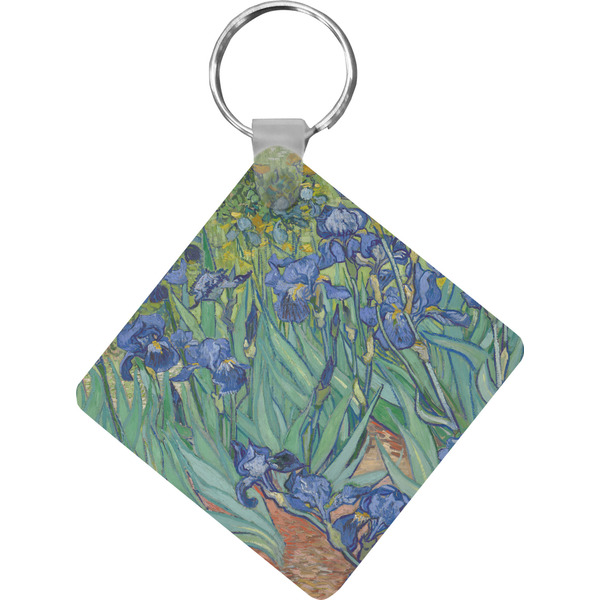 Custom Irises (Van Gogh) Diamond Plastic Keychain
