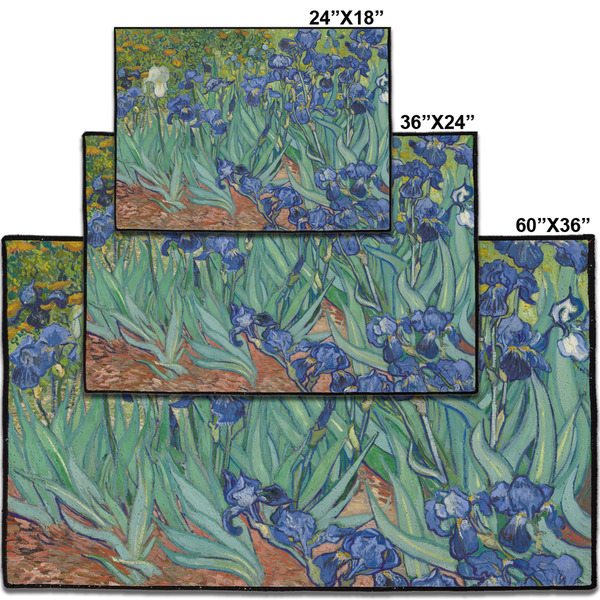 Irises (Van Gogh) Personalized Door Mat - Group Parent IMF