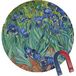Irises (Van Gogh) Round Fridge Magnet
