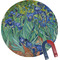 Irises (Van Gogh) Round Fridge Magnet