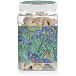 Irises (Van Gogh) Dog Treat Jar
