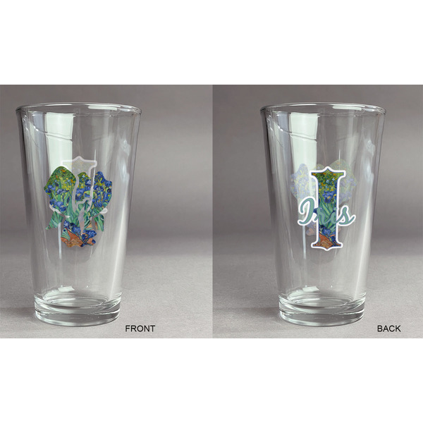 Irises (Van Gogh) Pint Glass - Two Content - Approval