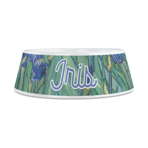 Irises (Van Gogh) Plastic Dog Bowls - Medium - FRONT