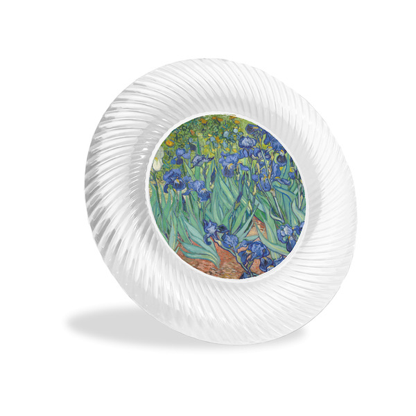 Custom Irises (Van Gogh) Plastic Party Appetizer & Dessert Plates - 6"