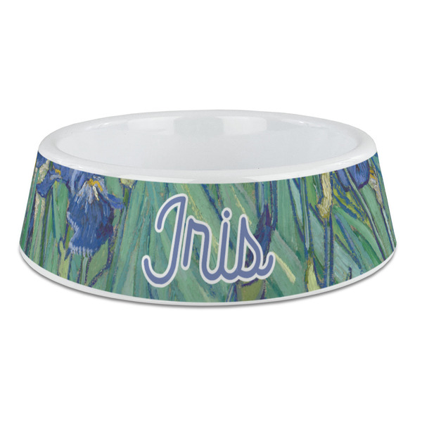 Custom Irises (Van Gogh) Plastic Dog Bowl - Large