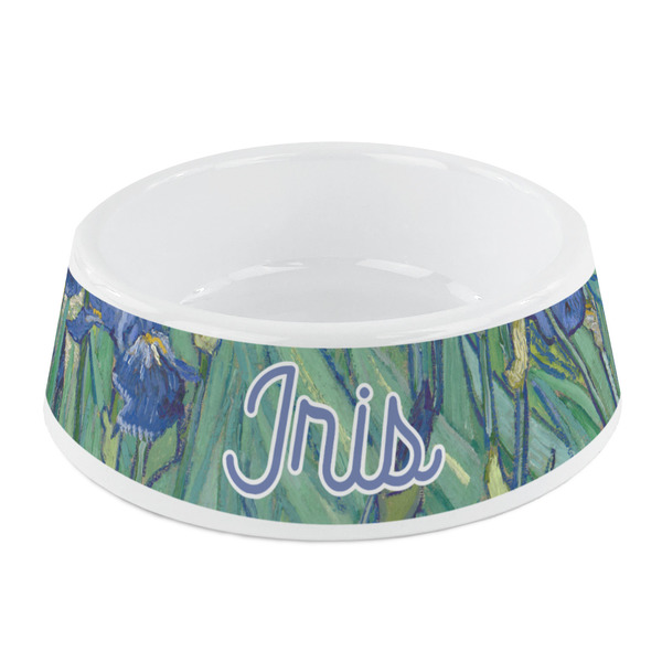 Custom Irises (Van Gogh) Plastic Dog Bowl - Small