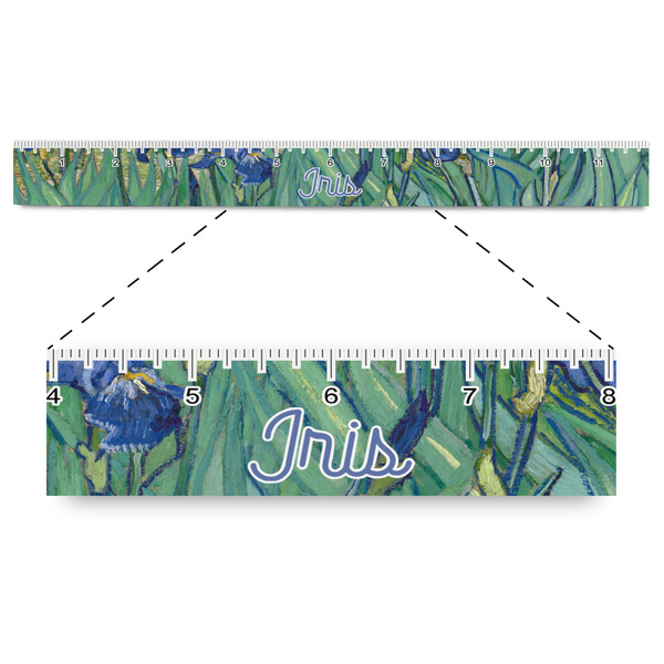 Custom Irises (Van Gogh) Plastic Ruler - 12"