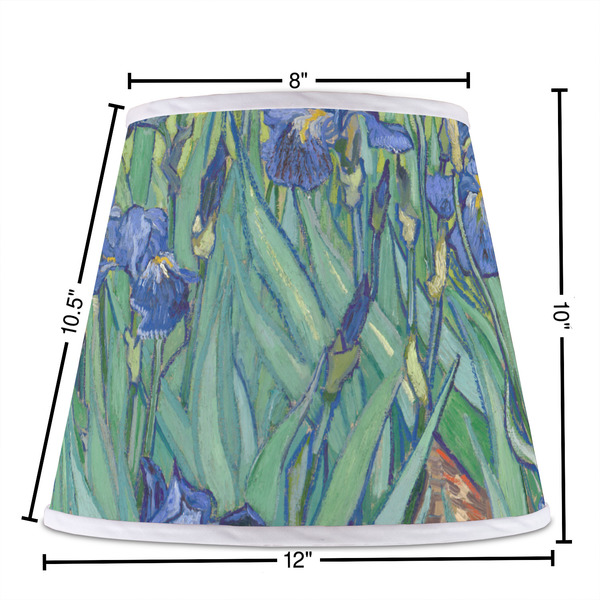 Irises (Van Gogh) Poly Film Empire Lampshade - Dimensions