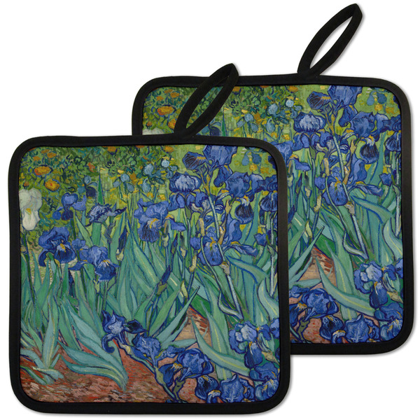 Custom Irises (Van Gogh) Pot Holders - Set of 2