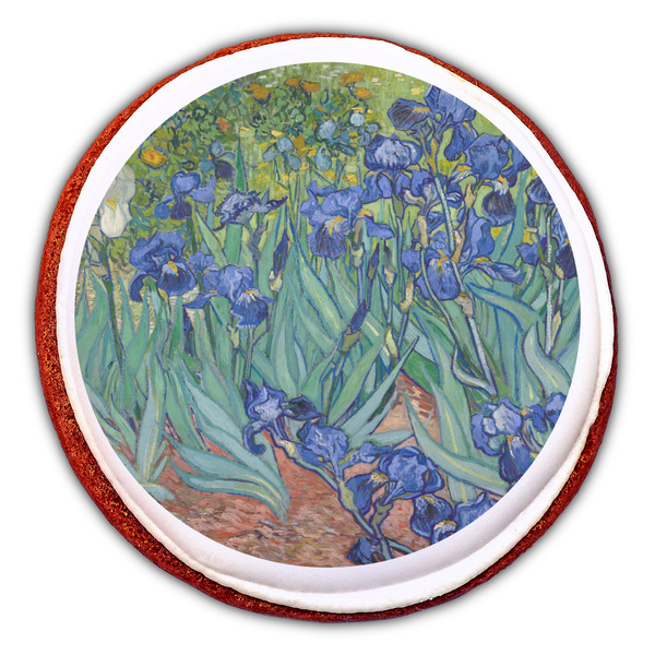 Irises (Van Gogh) Printed Icing Circle - Large - On Cookie