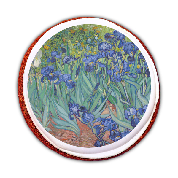 Irises (Van Gogh) Printed Icing Circle - Medium - On Cookie