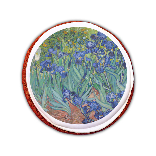 Irises (Van Gogh) Printed Icing Circle - Small - On Cookie