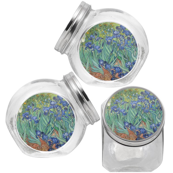 Irises (Van Gogh) Puppy Treat Jar - Top Left Right