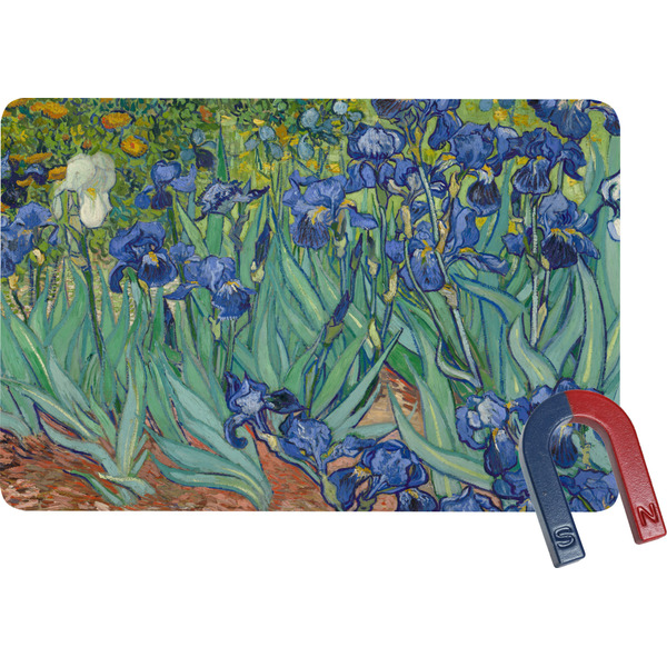 Custom Irises (Van Gogh) Rectangular Fridge Magnet