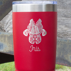 Irises (Van Gogh) 20 oz Stainless Steel Tumbler - Red - Double Sided